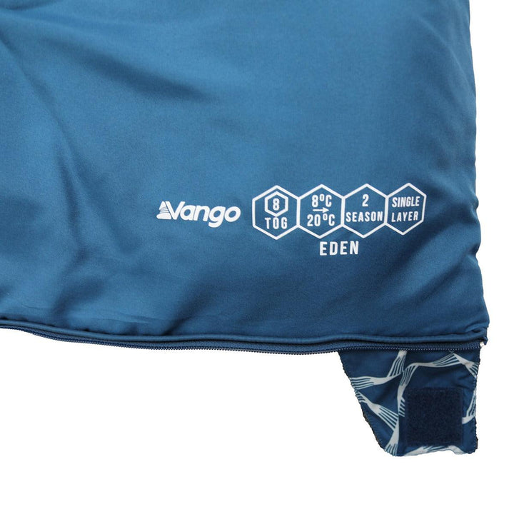 Vango Eden King Size Single Sleeping Bag - Moroccan Blue - Towsure