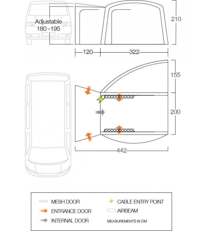 Vango Magra VW Drive Away Campervan Awning