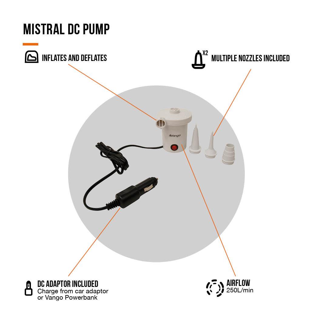 Vango Mistral 12 Volt Camping Pump - Towsure