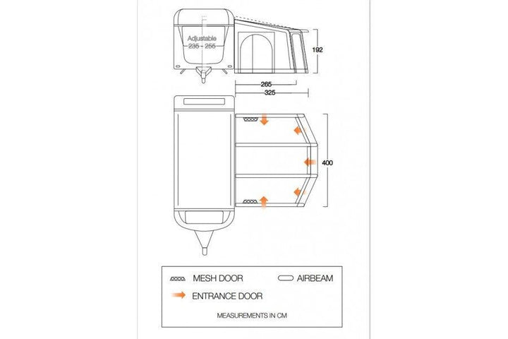 Vango Tuscany Air 400 Elements Proshield Awning - Towsure