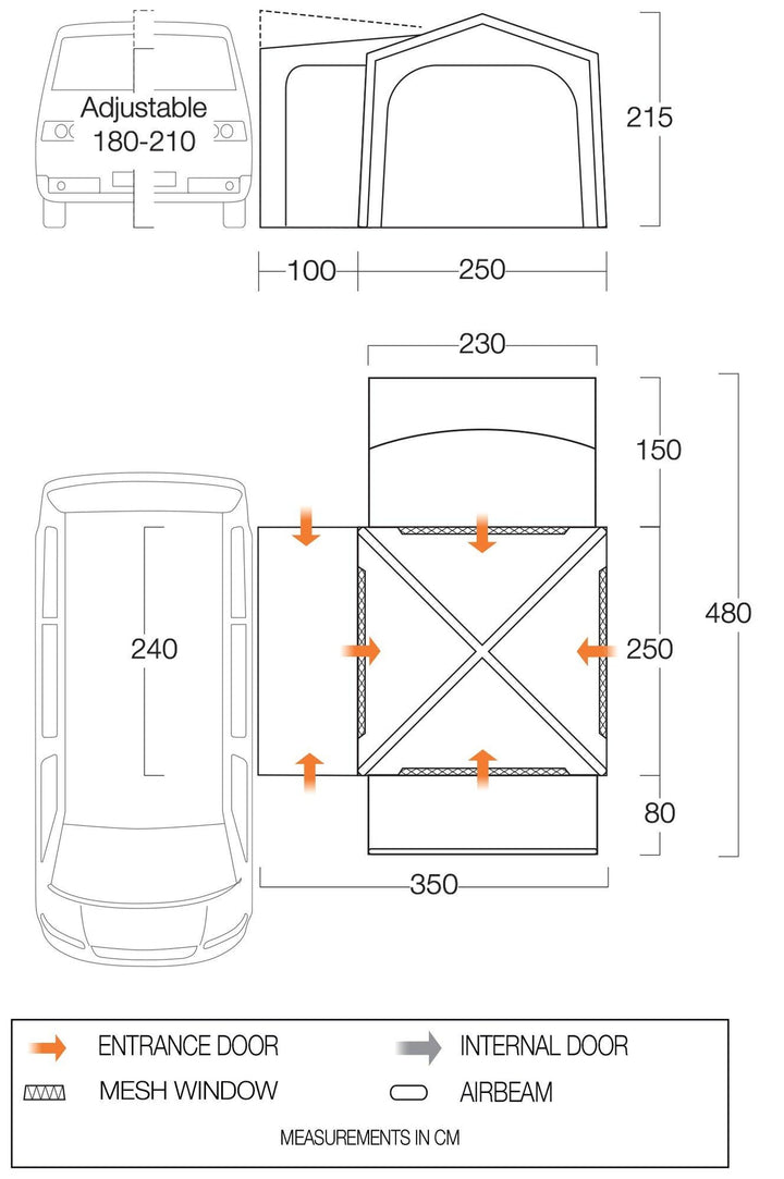 Vango Versos Air Driveaway Awning - Towsure