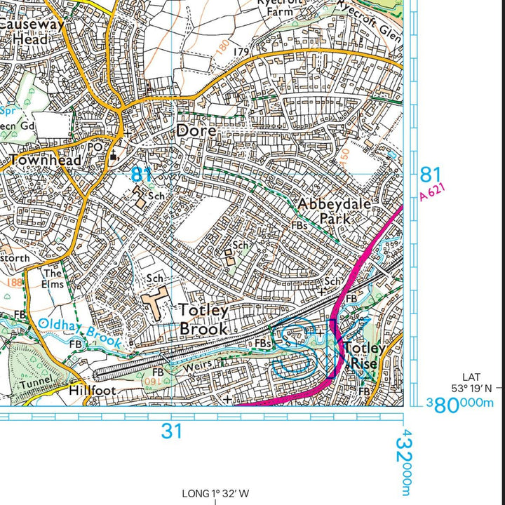 Waterproof OS Map OL1 - The Peak District: Dark Peak Area - Towsure