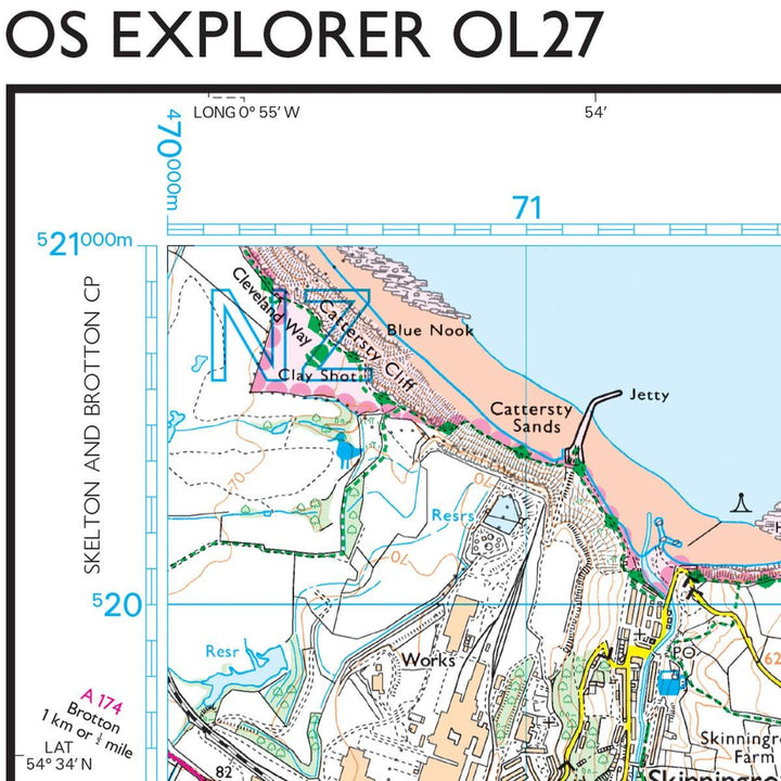 Waterproof OS Map OL27 - North York Moors: Eastern Area - Towsure