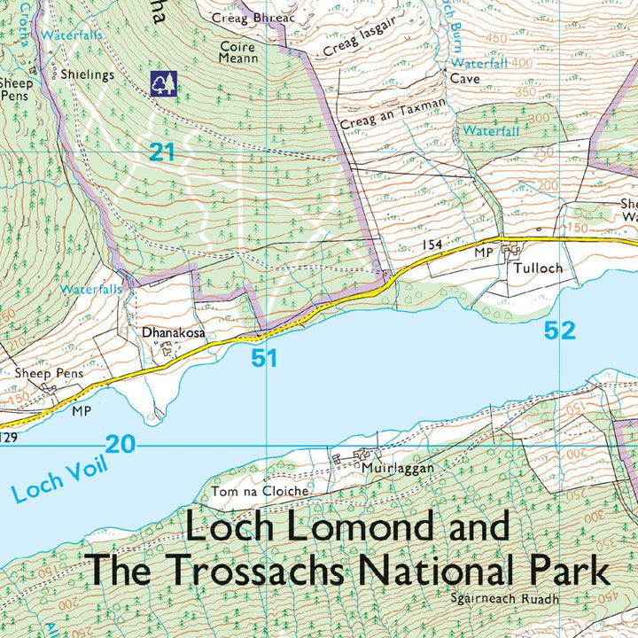 Waterproof OS Map OL46 - The Trossachs - Towsure