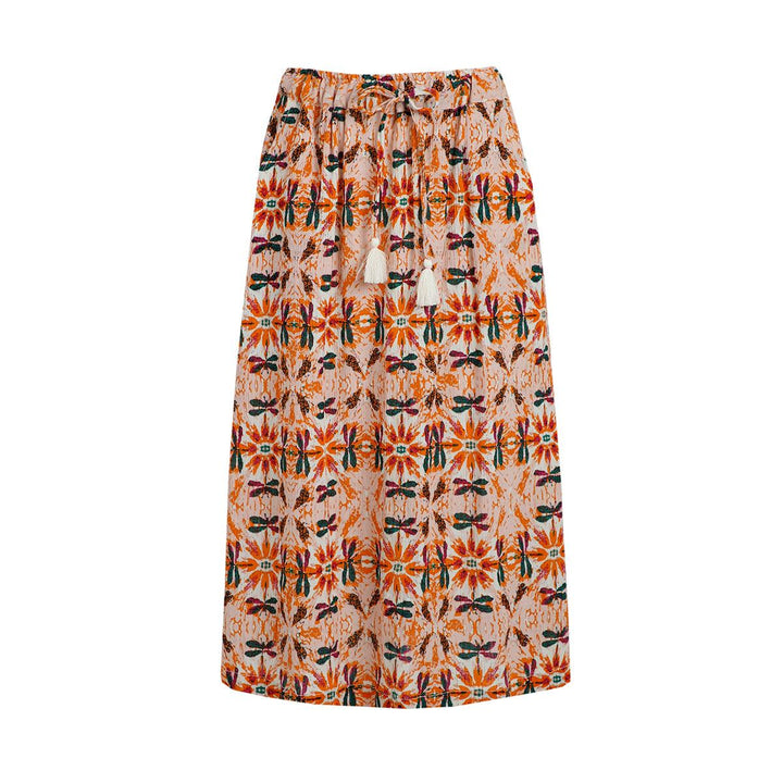 Weird Fish Women's Izabel Organic Cheesecloth Midi Skirt - Pale Pink